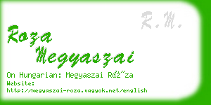 roza megyaszai business card